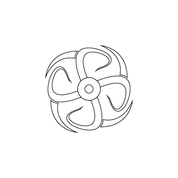Вектор логотипа вентилятора ветра