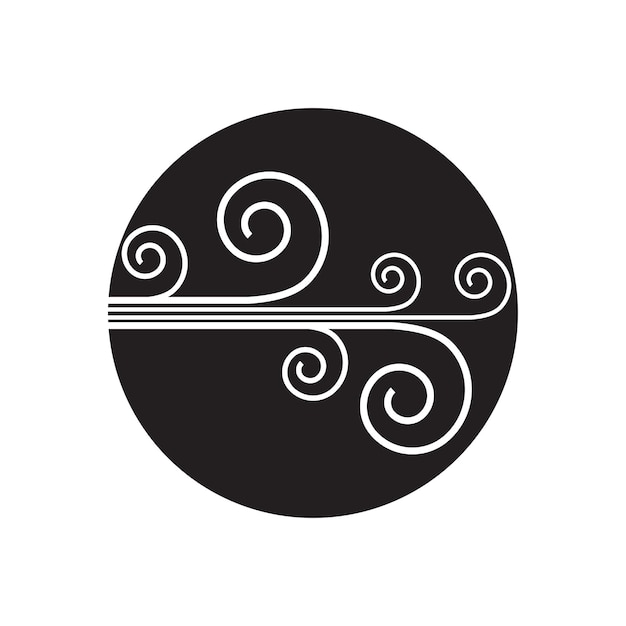 Изолированный векторный шаблон логотипа ветра
