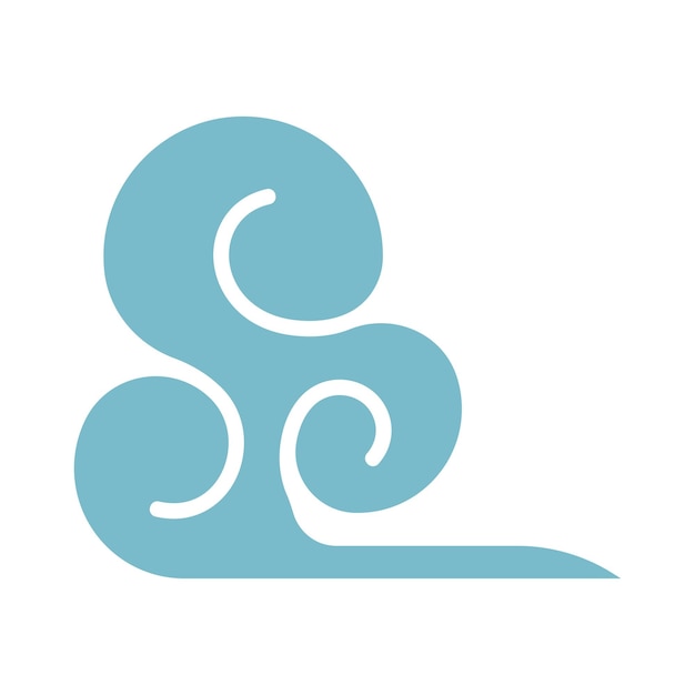 Modello di progettazione del logo dell'icona del vento