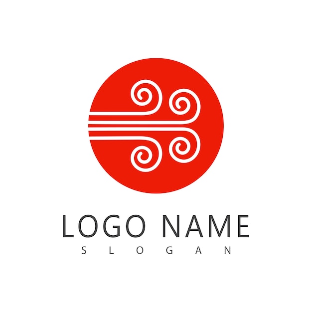 Wind logo vector symbol design