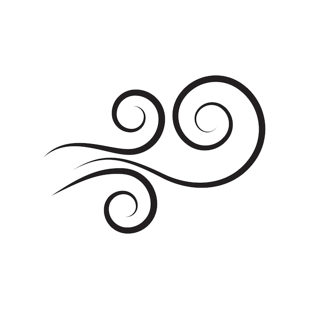 Vettore progettazione del simbolo del logo del vettore del vento