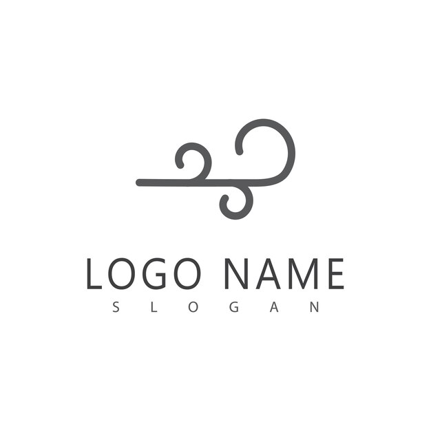 Wind logo vector symbol design