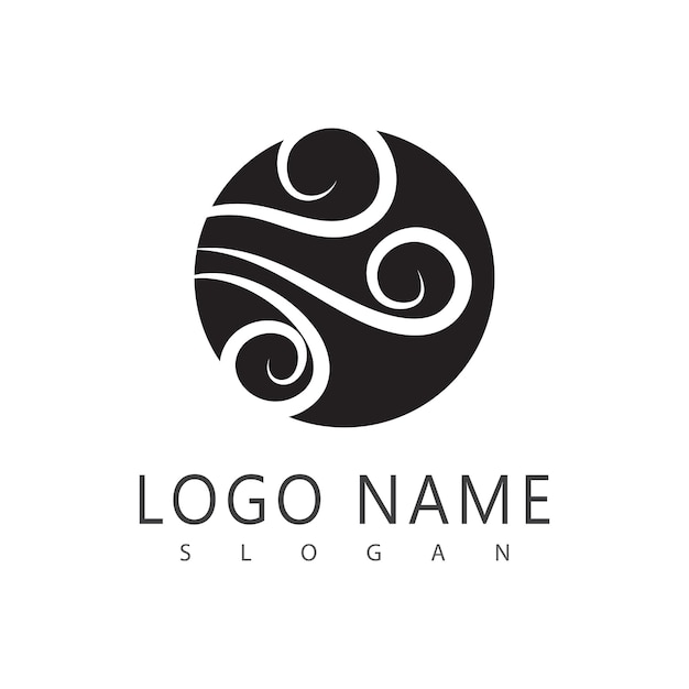 Vector wind logo vector symbol design