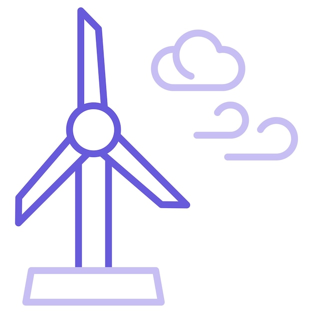 Wind Mill Vector Illustration