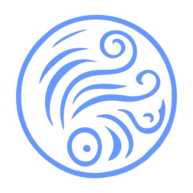 Логотип монограммы ветра 2