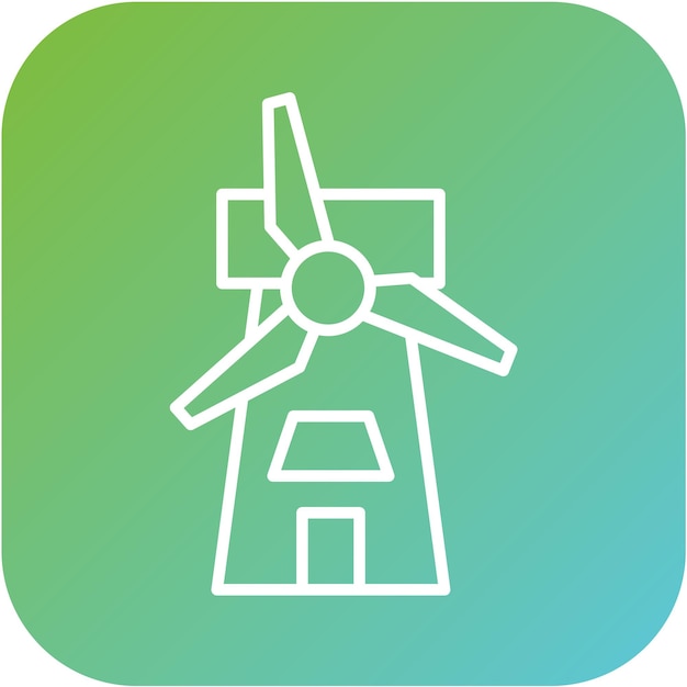 Vector wind power icon style