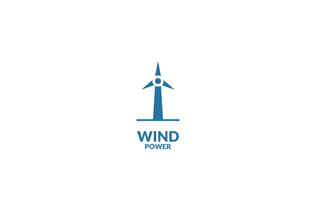 Wind power logo design vector illustration idea