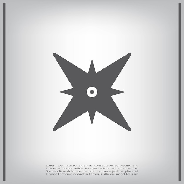 Wind rose symbol Vector illustration on a gray background Eps 10