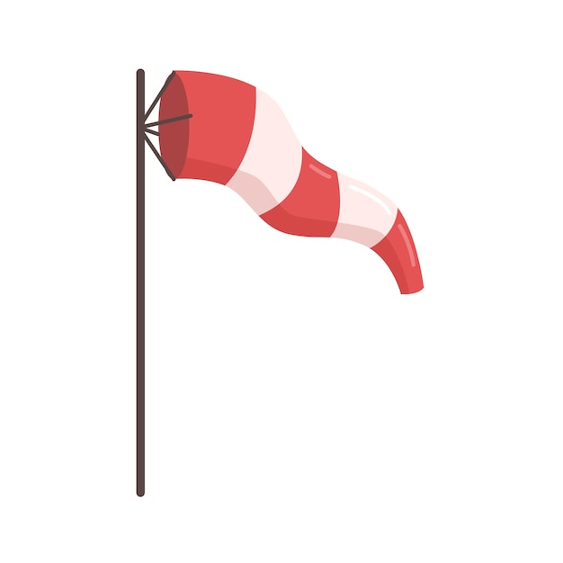 Wind speed and direction chart flag pole windsock