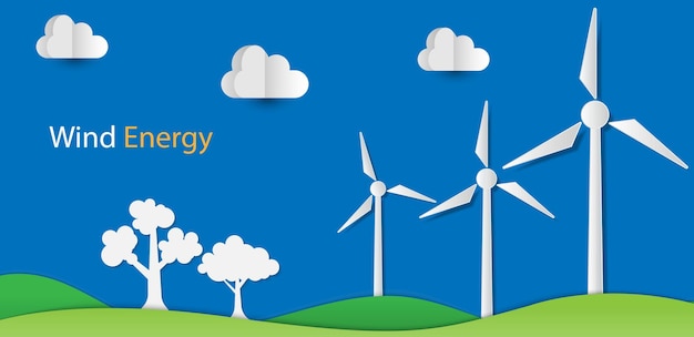 Ambiente di energia eolica sostenibile