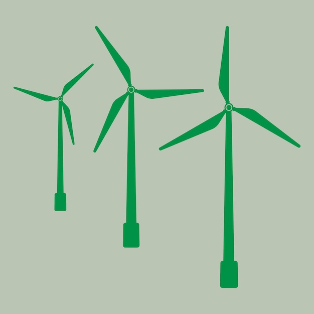 Wind turbines symbol icon vector illustration