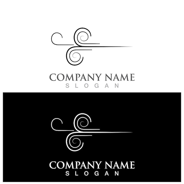 Wind vector and logo template