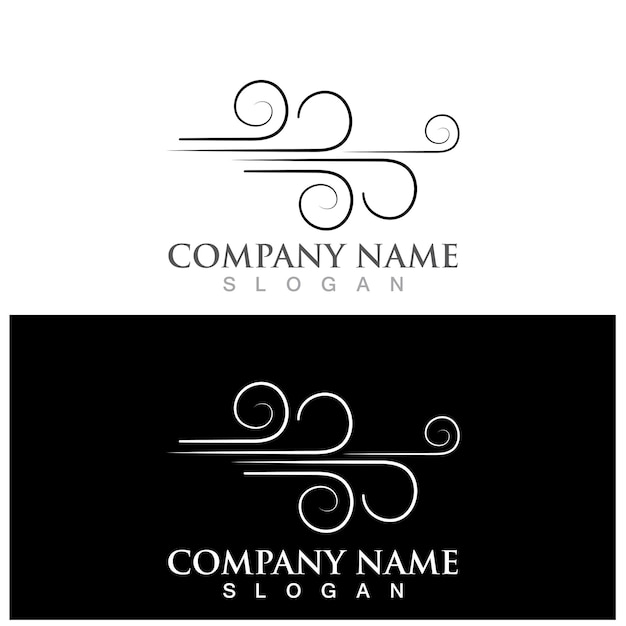 Wind vector and logo template