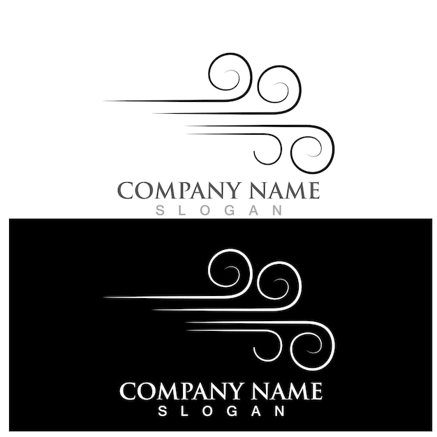 Wind vector and logo template