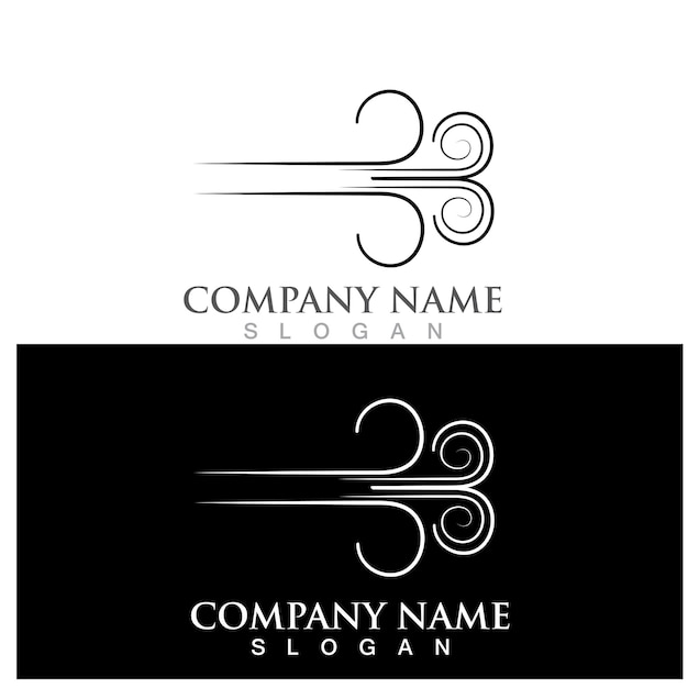 Wind vector and logo template