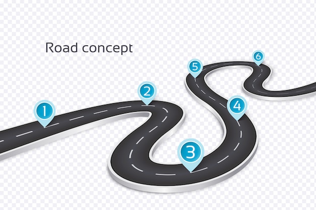 Vettore avvolgimento 3d concetto infografica strada