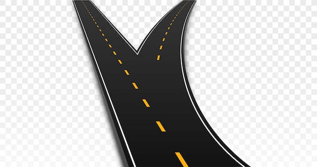 winding and fork highway