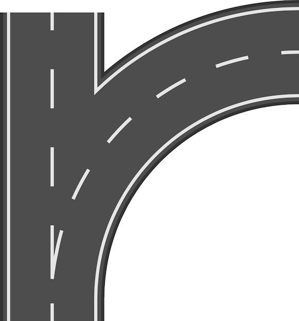 Winding road turning with clearly marked lane lines on a smooth asphalt surface creating a sense of direction and movement