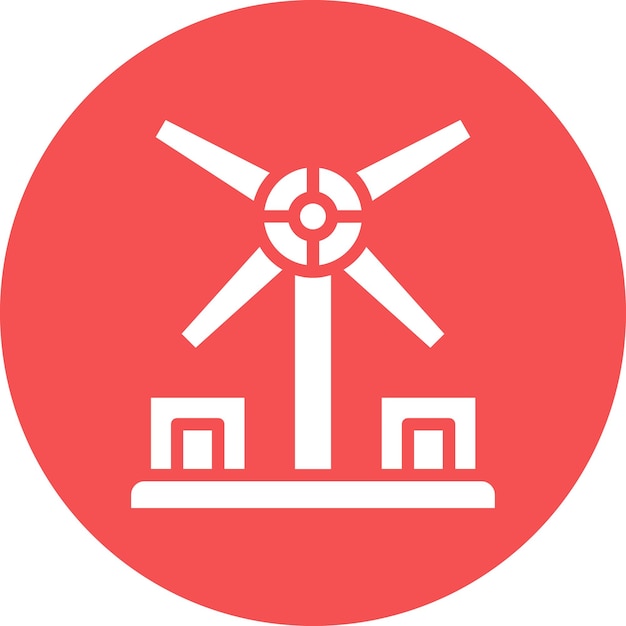 Vector windmill icon style