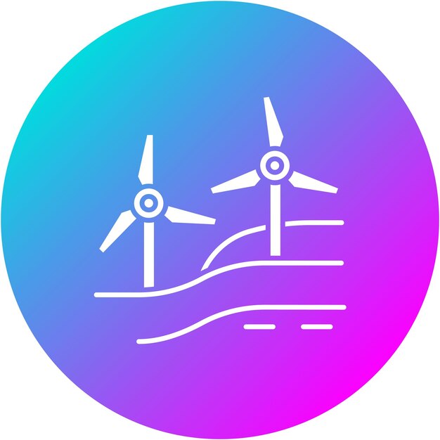 Vector windmill landscape vector icon can be used for landscapes iconset