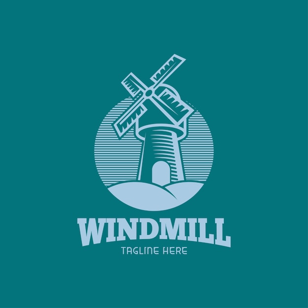 Windmill logo design concept vector building logo design concept vector