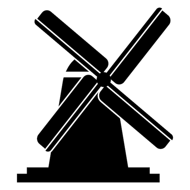 ベクトル 風車のロゴ ベクトル イラスト フラット デザイン