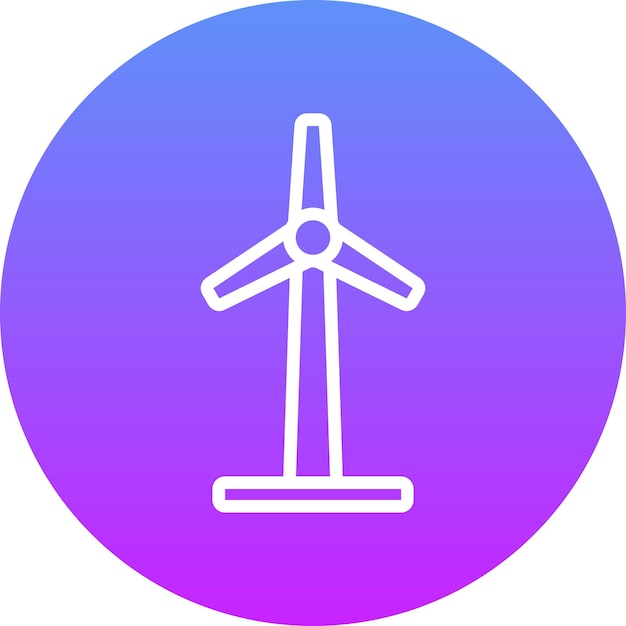 Windmill vector icon illustration of Technology iconset