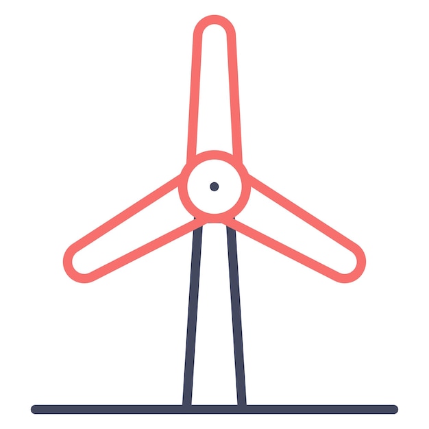 Windmill Vector Illustration Style