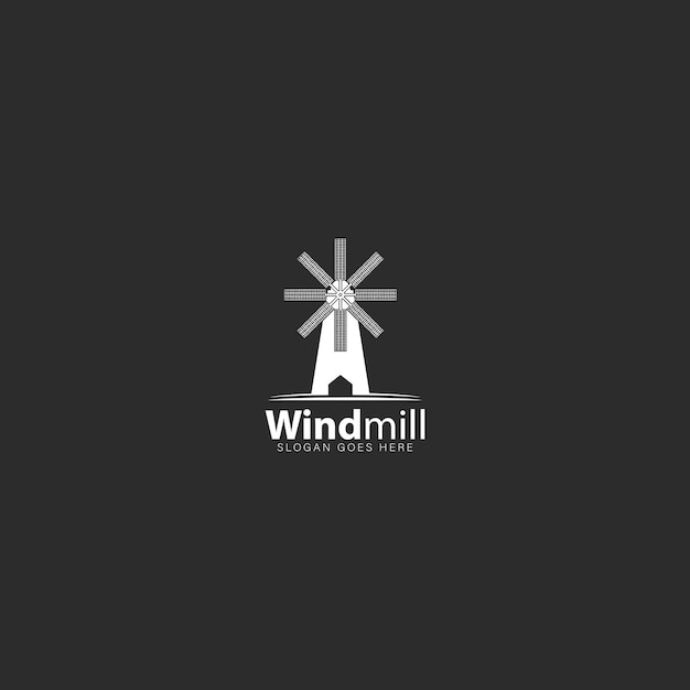 Windmolen boerderij logo eenvoudig ontwerp modern