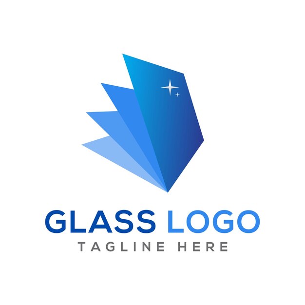 Vector window glass logo design vector