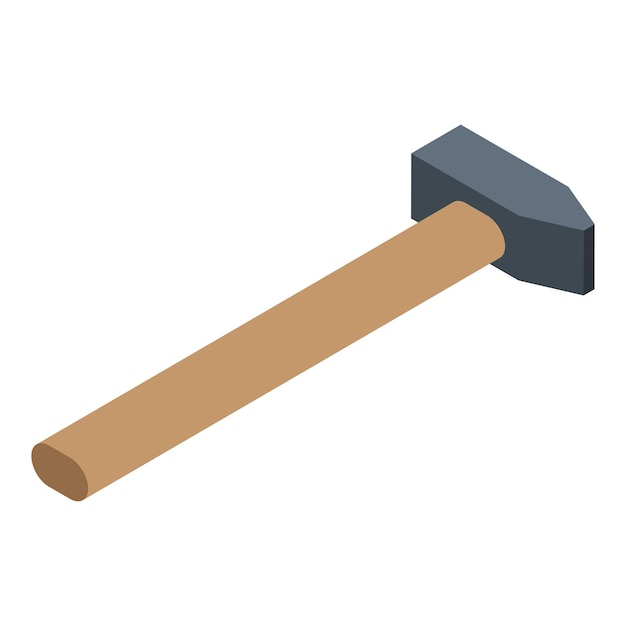 Window installation hammer icon Isometric of window installation hammer vector icon for web design isolated on white background