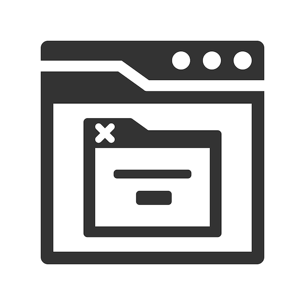 Vector window popup interface icon