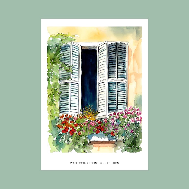 Window shutters italian house decor