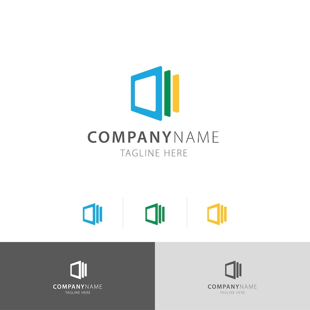 Vector window square logo premium