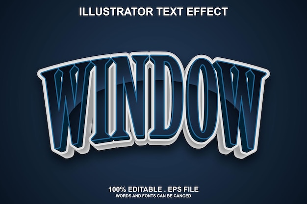 window text effect editable