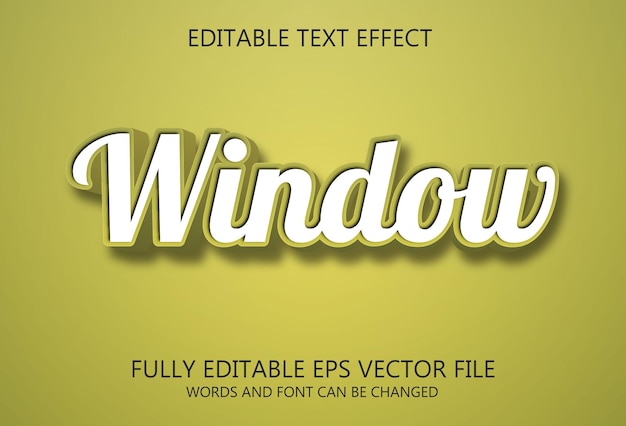 Window text effect