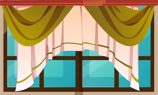 A window with curtains that say'i'm a big boss '