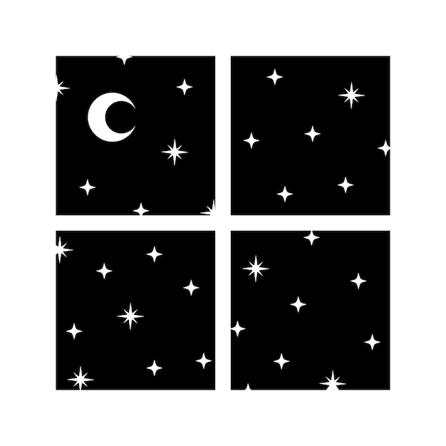 Окно с иконой Луны и звезд