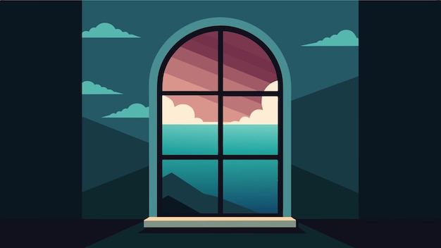 A window with a view of a peaceful ocean symbolizing the new perspective and calmness that comes