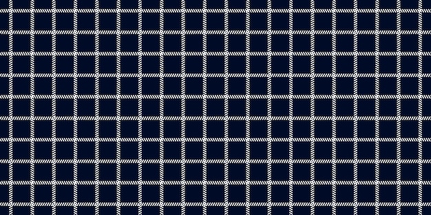 Windowpane plaid blue and white seamless pattern with narrow lines