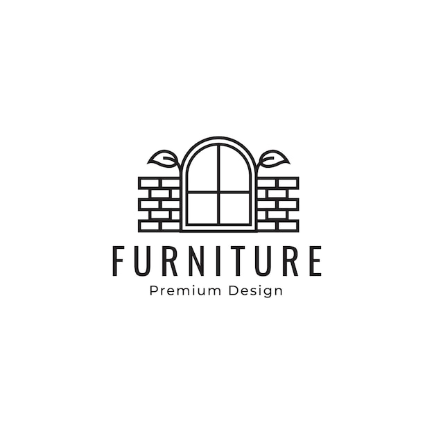 Windows furniture line art logo design