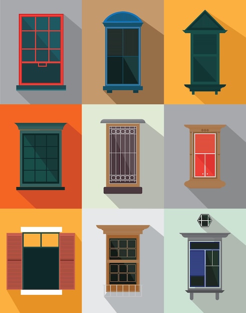 Vector windows  illustration