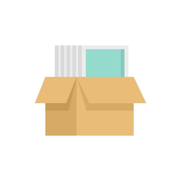 Windows installation box icon Flat illustration of windows installation box vector icon isolated on white background