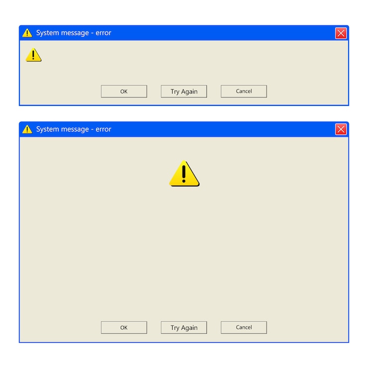 Vector windows message   illustration  on white background