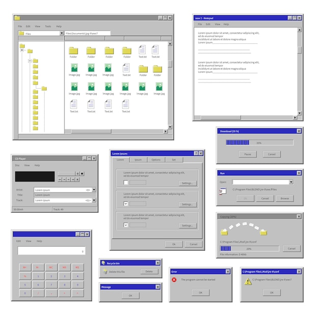 Windows op computerscherminfo op monitorvector