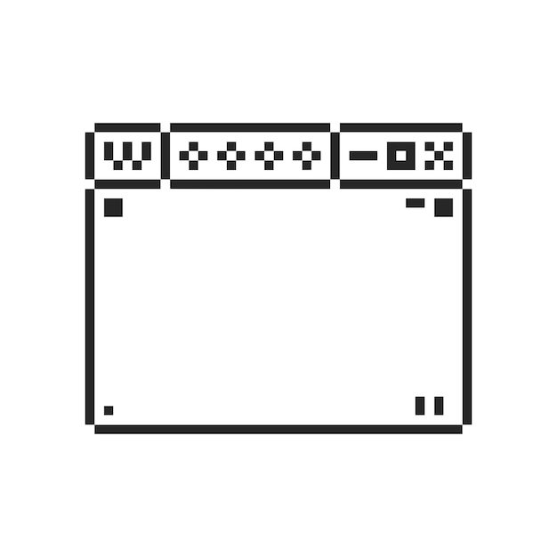 Windows UI フレーム ピクセルアート