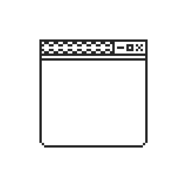 Windows UI フレーム ピクセルアート