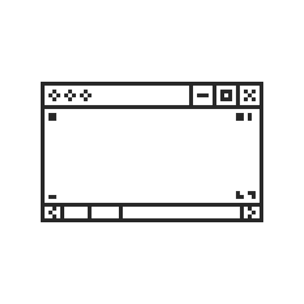 Windows UI フレーム ピクセルアート
