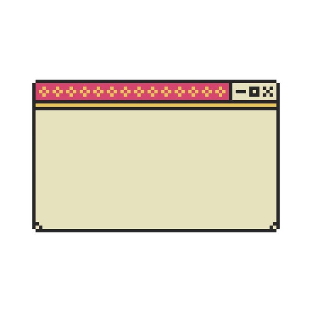 windows ui frame pixel art