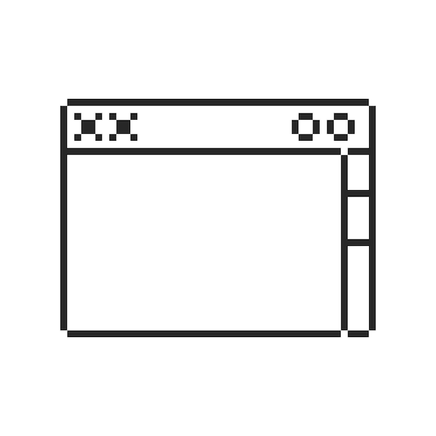 Windows UI フレーム ピクセルアート